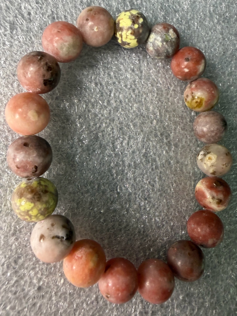 Unique 10MM Dragon Flower Jasper Natural Crystal Bracelet